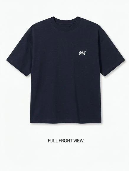 NAVY BLUE RUH TEE SHIRT - View 1