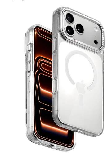جراب HDD Luxury شفاف MagSafe بإطار فضي لهاتف iPhone 17 Pro Max - View 1