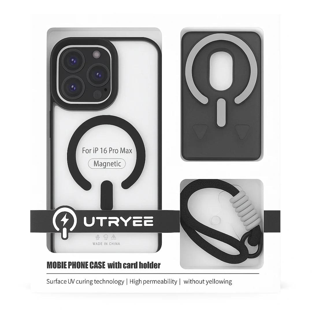 جراب Utryee محفظة وحامل كروت لهاتف iPhone 16 Pro Max - View 1