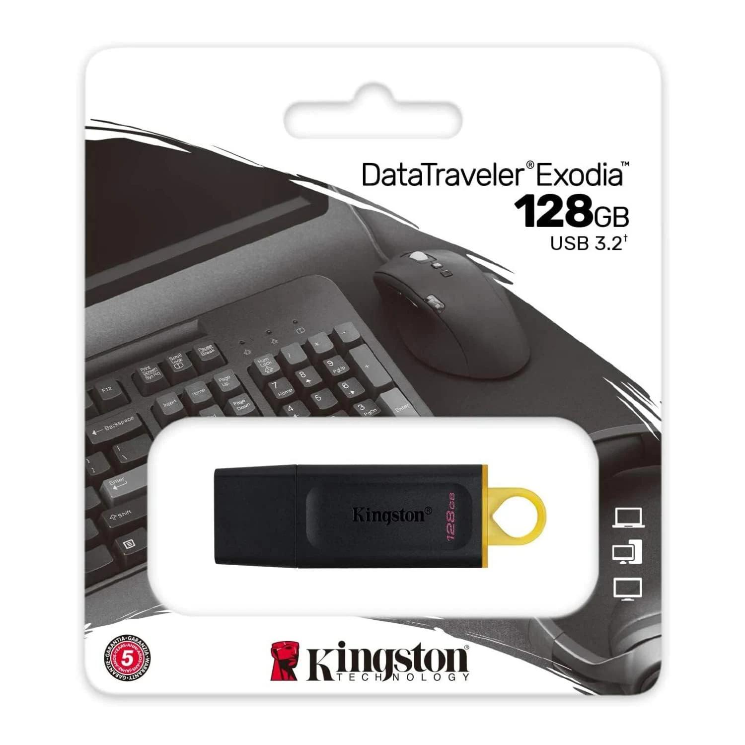 فلاشة Kingston DataTraveler Exodia 128GB USB 3.2 - View 1