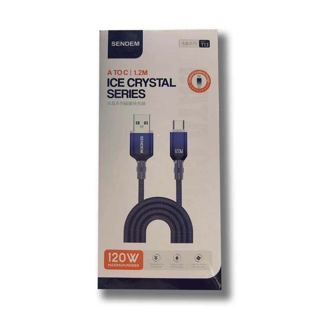 كابل Sendem T13 شحن سريع 120W USB to Type-C - View 1
