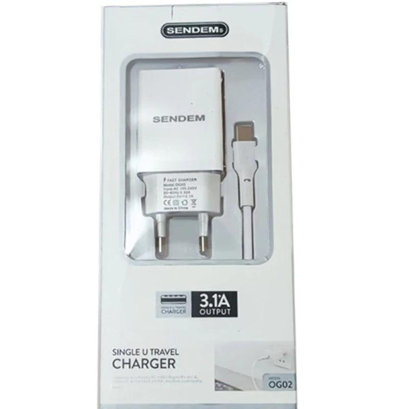 شاحن Sendem OG02 مع كابل USB-C - View 1