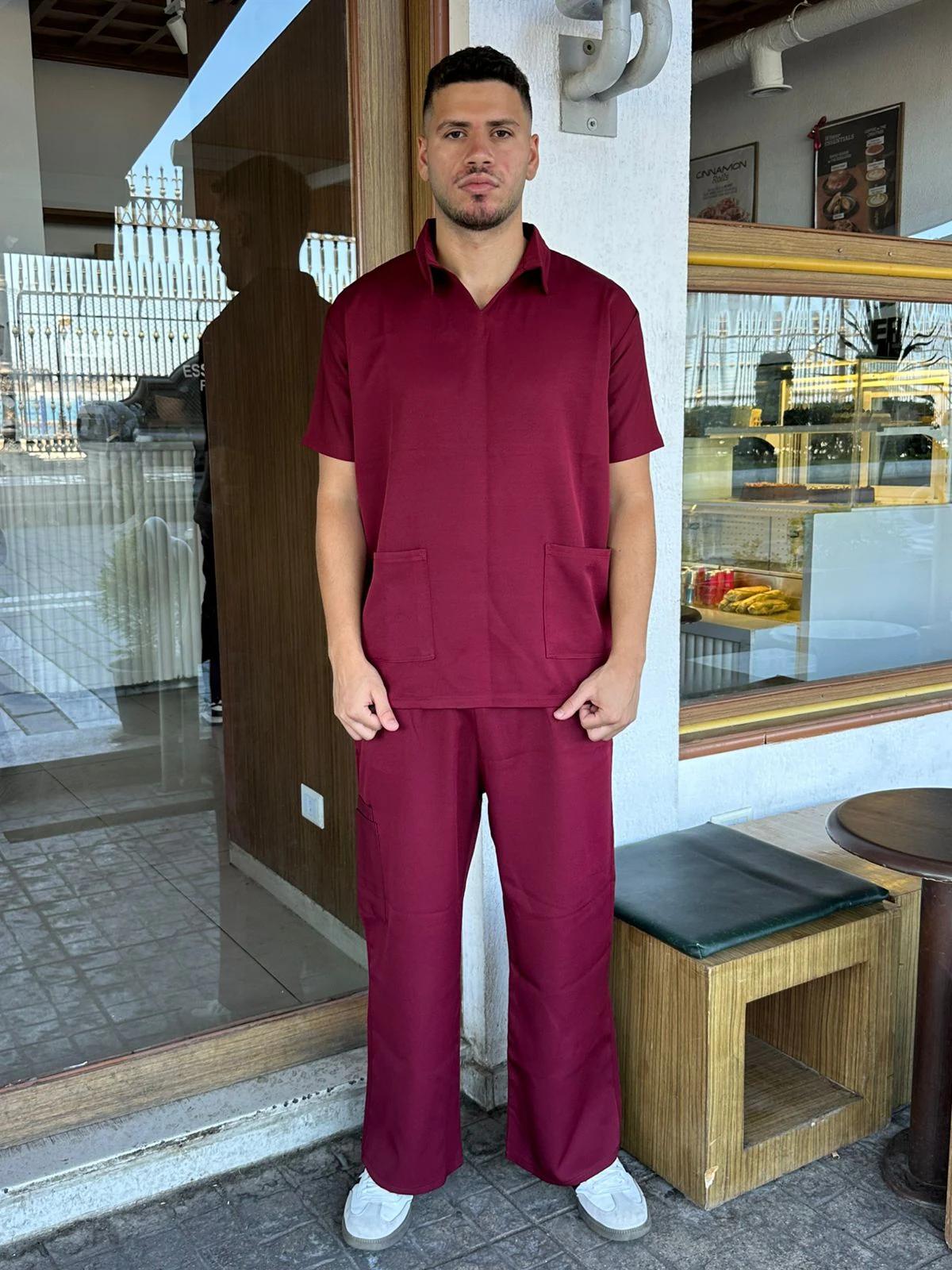 BURGUNDY SCRUB - View 1