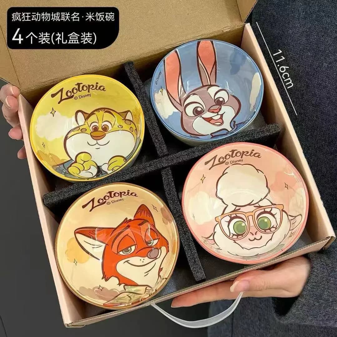 Zootopia Porcelain Bowl Set
