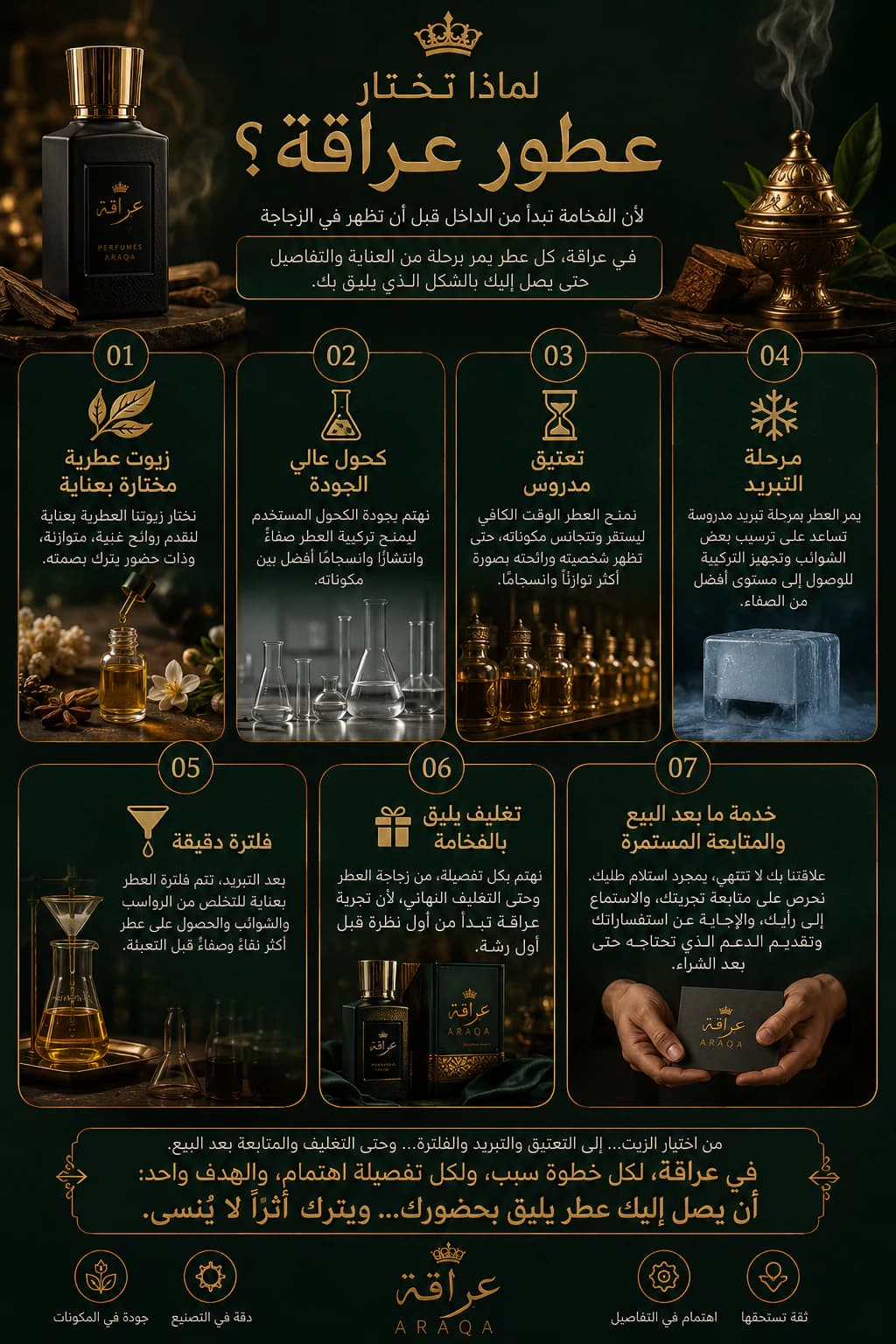 لماذا تختار عطور عراقة؟ 👑