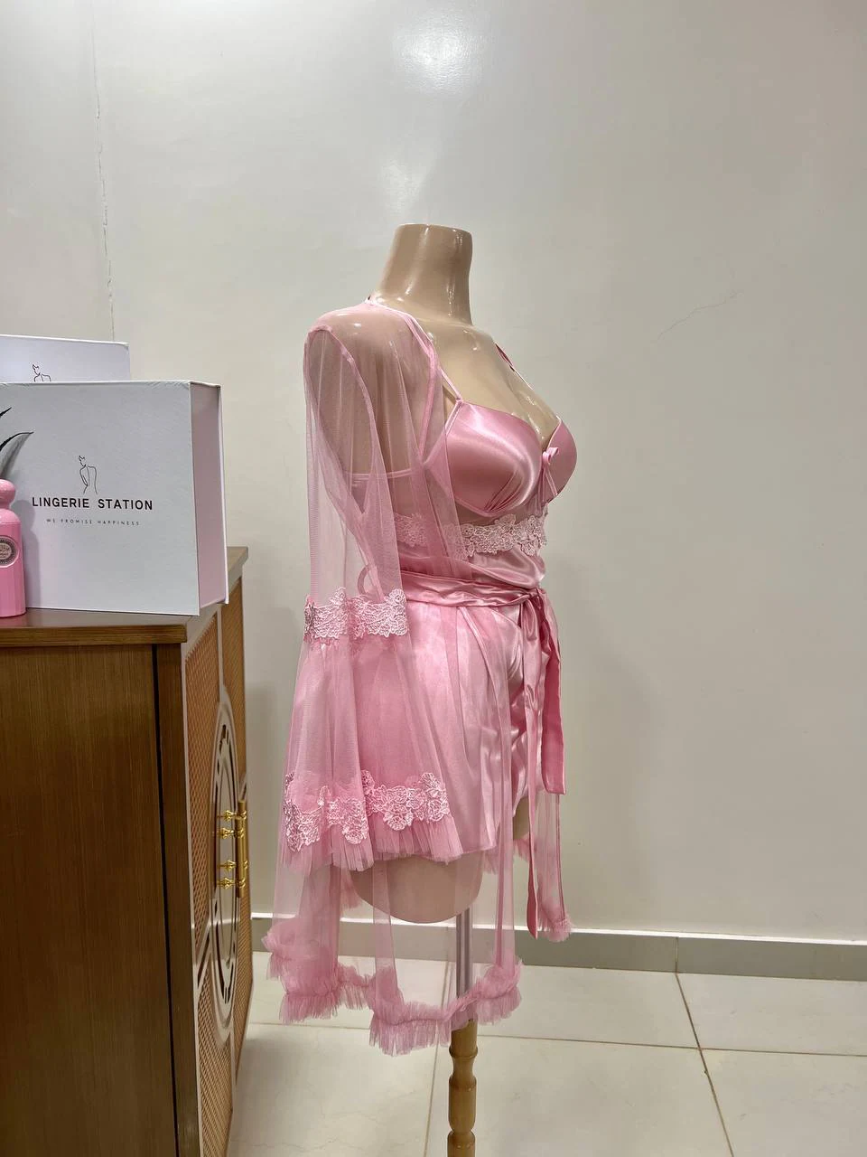 طقم قميص و روب ستان 😙💕